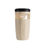 Wessper herbruikbare beker 400 ml, Koffiebeker met Deksel voor Warme en Koude Dranken, om Mee te Nemen, past in de Bekerhouder van de aAuto, Vervangt Wegwerpverpakkingen - Beige