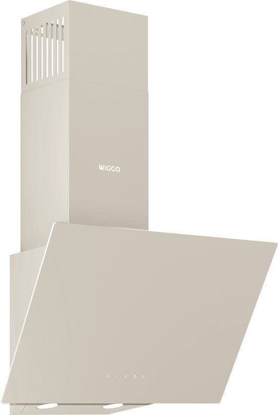 Wiggo WE-E513G(C) - Schuine Afzuigkap - 50 cm - Crème Glas - LED - Touch Control