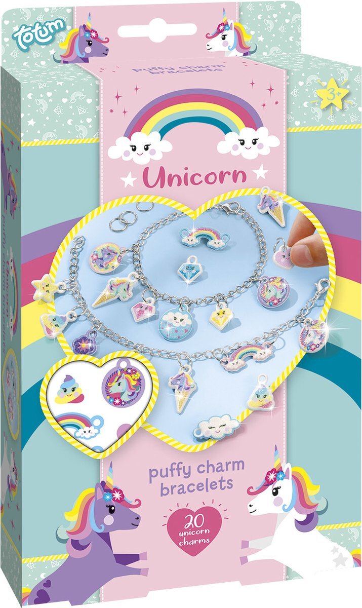 Totum Unicorn Puffy Charm Bracelets