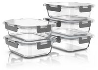 Arendo récipient de conservation en verre, 1040 ml, set de 5 pièces