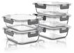Arendo récipient de conservation en verre, 1040 ml, set de 5 pièces