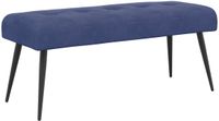 vidaXL Bank met knopen tufting Politieblauw 110 x 40 x 46 cm fluweel