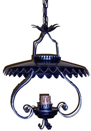 Lorenz Ferart 8072.0 Lucerna lamp met deksel, ketting, smeedijzer, zwart getint, zilver E27