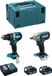 MAKITA Set MK220RTJ (DHP484 + DTW190 + 2 x 5,0 Ah accu's + DC18RC oplader + MAKPAC 3 opbergkoffer)