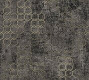 A.S. Création New Walls "Livingwalls" Graphic Wallpaper - Gold Metallic Black - 53x1005 cm - Scandinavian Style
