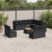 Maison Exclusive - Ensemble de jardin, composé de 12 pièces, avec coussins, noir, en polyrotin