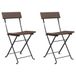 VidaXL Tuinstoel Terras Polyrattan, Staal Bruin (2 stuks)