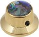 Boston KG-262 Belknop met Abalone Inleg en Gouden Afwerking