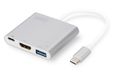 Digitus DA-70838 station d'accueil USB-C avec HDMI 4K, USB-C PD et USB 3.0