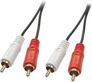 LINDY 35662 Cinch Audio Aansluitkabel [2x Cinch-stekker - 2x Cinch-stekker] 3.00 m Zwart