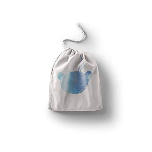 Bonamaison Bedrukte katoenen tas met trekkoord - 20 x 30 cm
