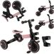 Momi FILO - 3-in-1 Kinderfiets - Loopfiets - Driewieler - Loopauto - Opvouwbaar - Met Pedalen - Roze