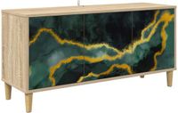 vidaXL Tv-meubel WIJHE 102 x 33 x 50 cm Sonoma Bewerkt hout
