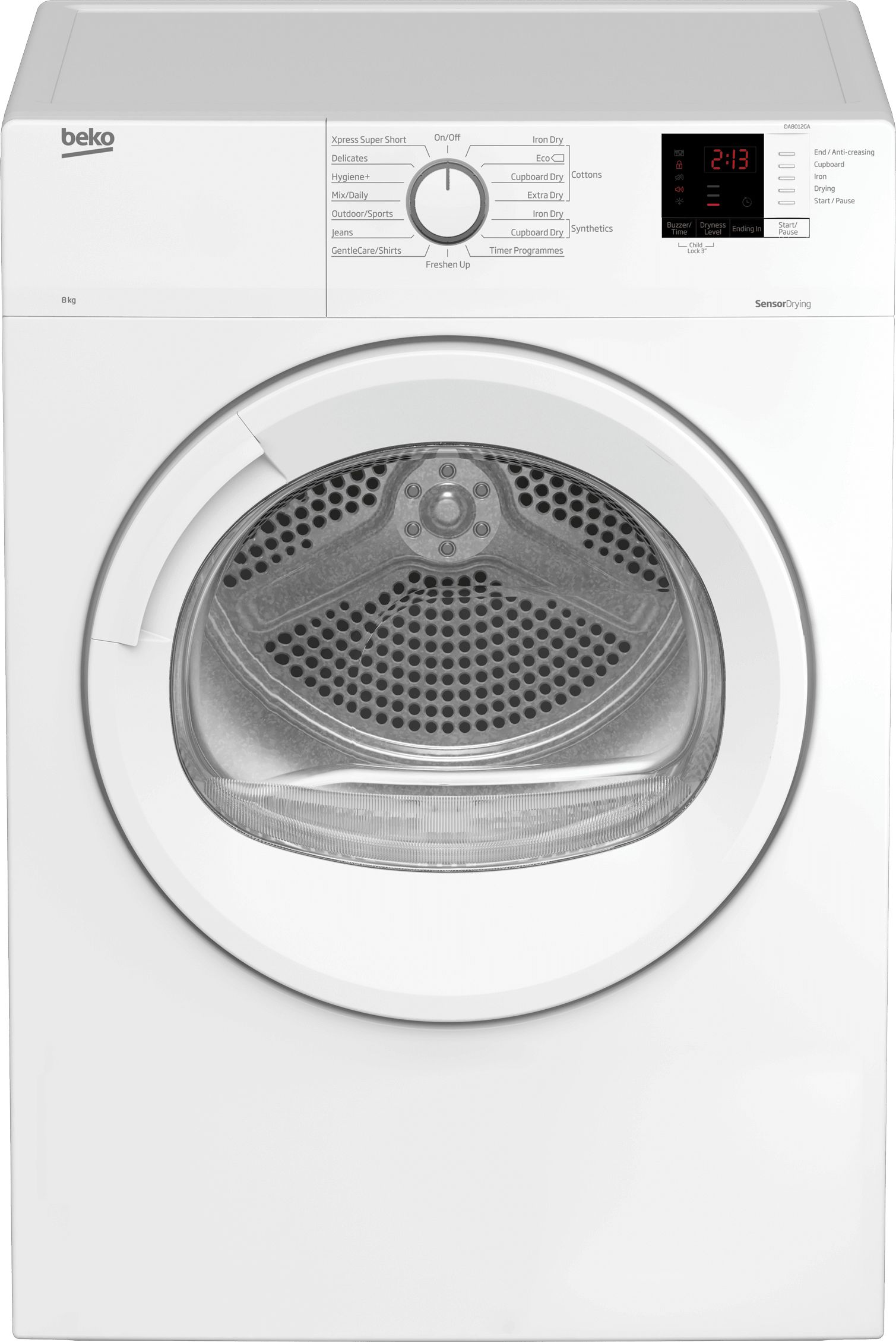 Beko DA8012GA - Vented Dryer - 8kg - White