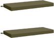 vidaXL Coussin de banc SOEST 2 pièces 100% Polyester vert olive