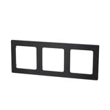 Zwarte wandplaat van aluminium, 1-weg, rond
