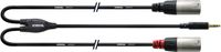 Cordial CFY 3 WMM-LONG Câble adaptateur audio - 3,00 m - Noir