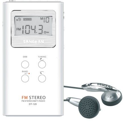 Sangean DT-120 Draagbare Radio - Wit