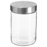 Well Home voorraaddoos van glas en roestvrij staal, 1,2 l, Ø 11 cm