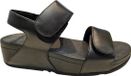 FitFlop Lulu Adjustable Leather Back-Strap Sandals Dames Sandalen - Zwart