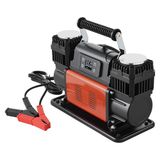 VEVOR Tweecilinder Luchtcompressor, 300 L/Min, Bandenpomp Met Automatische Uitschakeling, 12 V, 10,3 Bar, Offroad Luchtpomp Met Lcd Digitaal Display en Adapters voor Vrachtwagens, Auto'S, Suv'S, Terreinwagens en Campers.