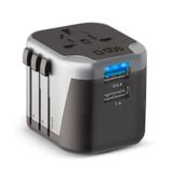 SBS TEADAPT2USBUNI oplader voor mobiele apparatuur Zwart, Zilver