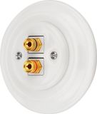 Retro HiFi Hotte encastrable pour haut-parleurs Hi-Fi vintage, porcelaine, 2 voies, modèle PR1, blanc