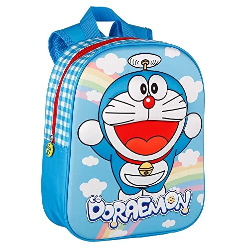 Doraemon Rainbow 3D Eva Kinderrugzak - Hoofdcompartiment - Ideaal voor kleuterschool - Gewatteerde rug en handvaten - Gevoerde binnenkant - 25 x 10 x 32 cm - ToyBags