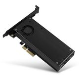 AXAGON PCEM2-DC - PCIe 3.0 Adapter - 2x M.2 SSD (NVMe + SATA) - Actieve Koeling - Low Profile Inclusief