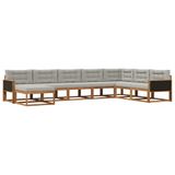 vidaXL - Buiten - bank - set - 8 - st - Naturel - en - lichtgrijs