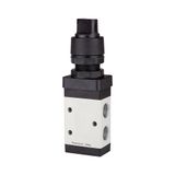 RIEGLER 116021-515.6003 3/2-weg klep, handmatig »M3« draaihendel k, NC, monost. G1/4, zw, 1 stuk