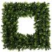Pure Garden Buxuskrans - 46,5 cm vierkante UV-bestendige kunstmatige lente-, zomer-, herfst- of winterkrans - buitenkransen voor voordeur