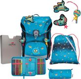 DerDieDas ErgoFlex Easy Exklusiv LED Schulranzenset 5-delig Rainbow Star Turquoise