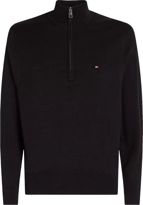 Tommy Hilfiger Heren Schipperstrui Katoen Zwart Maat M