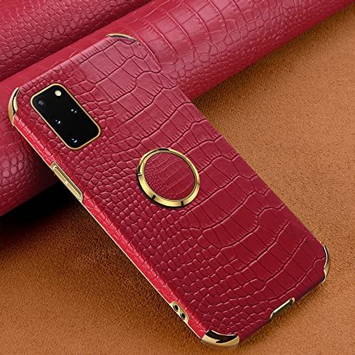 Oynyiqi Lederen Telefoon Case Voor Samsung Galaxy A71 4G - Rood - Krokodil patroon