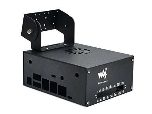 Waveshare Metal Case Type C for Jetson Nano Developer Kit and B01 Version, with Camera Holder, Supporting Cooling Fan