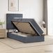 vidaXL LED-opbergbed met matras, donkergrijs, 90 x 190 cm, fluweel