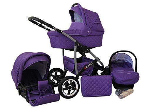 Lux4Kids ChillyKids Silver 3-in-1 kinderwagen 3-in-1 Isofix complete set met autostoel Q-Bus 12 kleuren met babyzitje