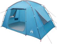 vidaXL Huisje Tent 4-persoons Blauw Polyester