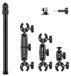Merkloos Motorcycle Video Camera Mount with 360 Degree Rotation and Double Clamp