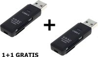 Out of the Box USB 3.0 kaartlezer stick voor SD en microSD-kaarten - Zomeraanbieding 2018 (1+1 GRATIS)