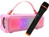 Merkloos Enceinte Bluetooth - Portable - 100 W - Avec micro sans fil - Rose