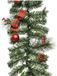 Decoris Kaemingk B.V. 1x Groene kunst kerstguirlande met rode versiering 180 cm