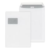 ÖKI Tas C4, 50 stuks, envelop met plakstrip, venster links, 229x324mm, 90g, wit