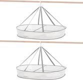Merkloos 2-delige 1-lagige Opvouwbare Kledingdroogrek – 31,5 inch Gaasachtige Hangende Droger
