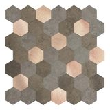 d-c-fix Tegelstickers Metalen en stenen zeshoeken (29 x 28,8 cm) | Geometrisch patroon grijze zelfklevende tegels voor keuken, badkamer en spatwand – Zelfklevend en waterdicht