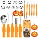 Ensemble de découpe de citrouille, 11 pièces, acier inoxydable, avec boîte de rangement, Halloween