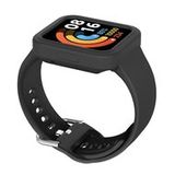 By Qubix Qubix - Siliconen band met case - Zwart - Geschikt voor Xiaomi Redmi Watch 2 (Lite)