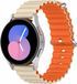By Qubix Qubix Ocean Style bandje voor Garmin Approach S12 / S40 / S42 - Beige / Oranje - 20mm