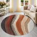 Tapis rond abstrait avec motif ondulé pour la décoration intérieure